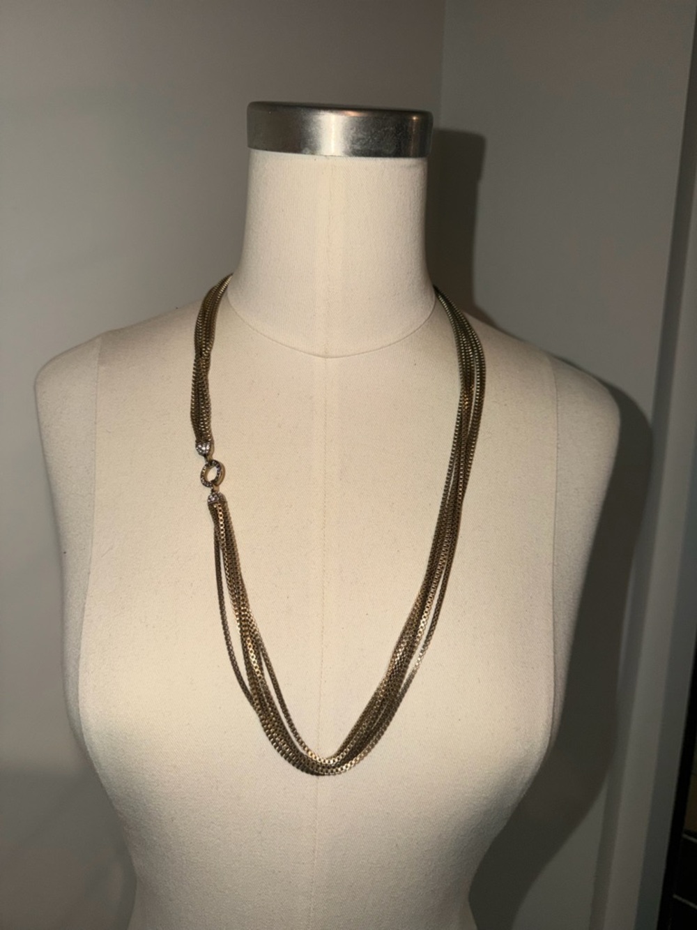 J.Crew Multi-Strand Gold Necklace